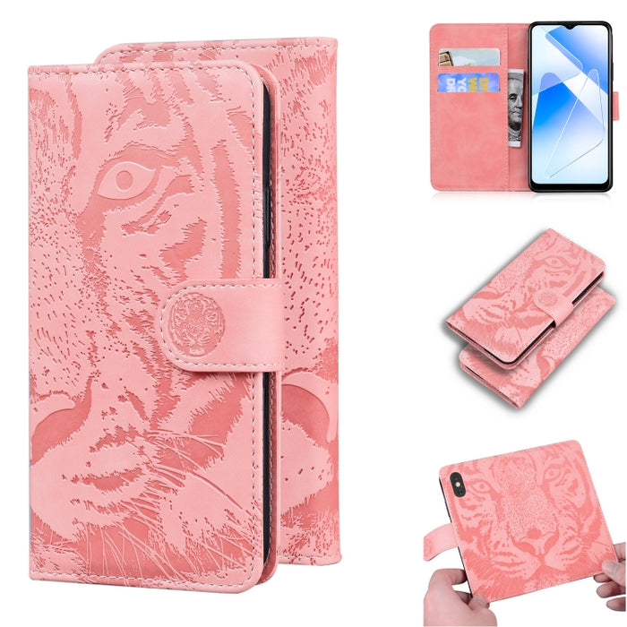 Tiger Embossing Pattern Funda de cuero con tapa horizontal con soporte y ranuras para tarjetas y billetera, For OPPO A15 / A15S, For OPPO A55 5G / A54 4G, For OPPO Realme V11 5G, For OPPO A74 4G / F19 4G, For OPPO A92S / Reno4 Z 5G                     ...