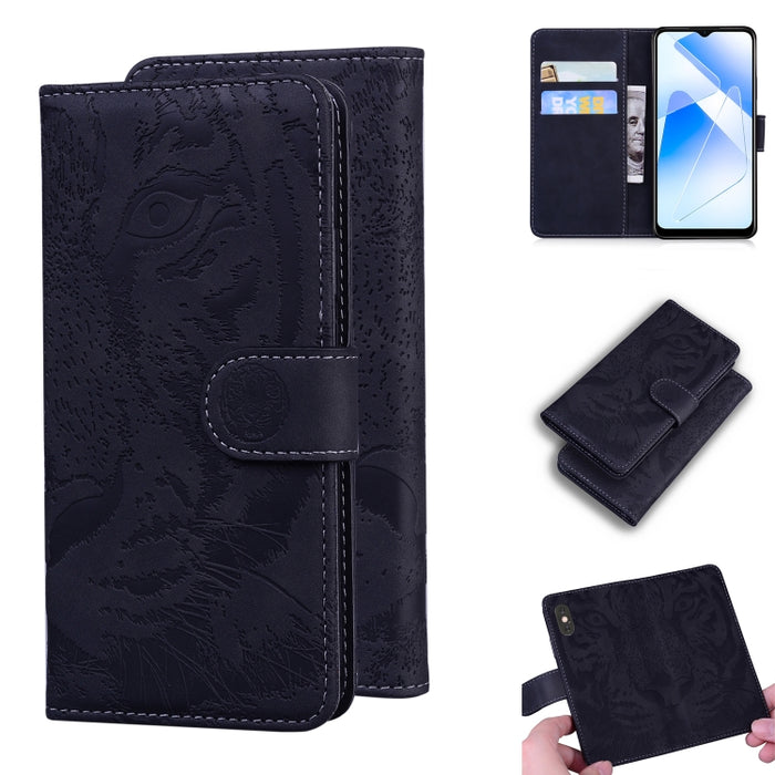 Tiger Embossing Pattern Funda de cuero con tapa horizontal con soporte y ranuras para tarjetas y billetera, For OPPO A15 / A15S, For OPPO A55 5G / A54 4G, For OPPO Realme V11 5G, For OPPO A74 4G / F19 4G, For OPPO A92S / Reno4 Z 5G                     ...