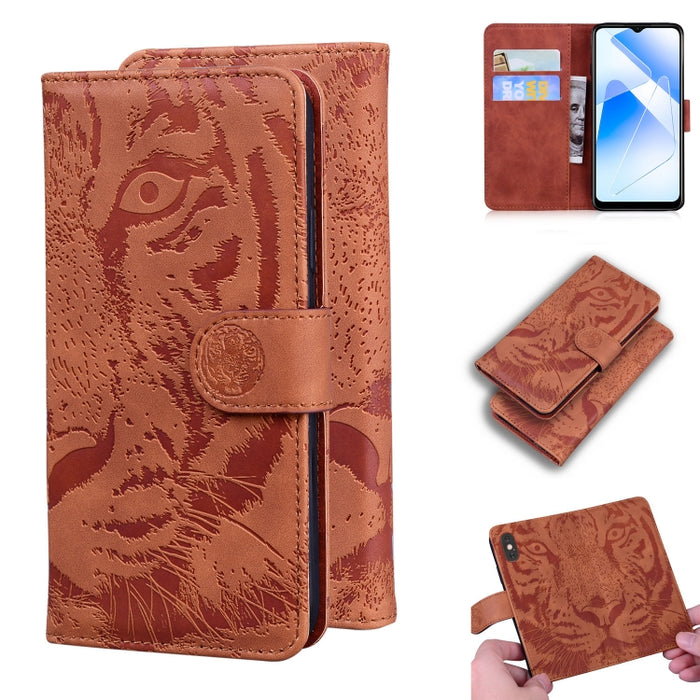 Tiger Embossing Pattern Funda de cuero con tapa horizontal con soporte y ranuras para tarjetas y billetera, For OPPO A15 / A15S, For OPPO A55 5G / A54 4G, For OPPO Realme V11 5G, For OPPO A74 4G / F19 4G, For OPPO A92S / Reno4 Z 5G                     ...