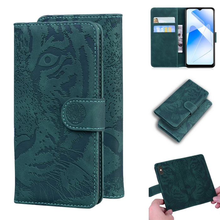 Tiger Embossing Pattern Funda de cuero con tapa horizontal con soporte y ranuras para tarjetas y billetera, For OPPO A15 / A15S, For OPPO A55 5G / A54 4G, For OPPO Realme V11 5G, For OPPO A74 4G / F19 4G, For OPPO A92S / Reno4 Z 5G                     ...
