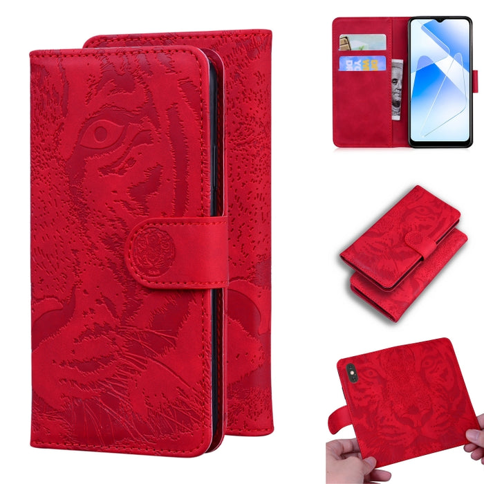 Tiger Embossing Pattern Funda de cuero con tapa horizontal con soporte y ranuras para tarjetas y billetera, For OPPO A15 / A15S, For OPPO A55 5G / A54 4G, For OPPO Realme V11 5G, For OPPO A74 4G / F19 4G, For OPPO A92S / Reno4 Z 5G                     ...