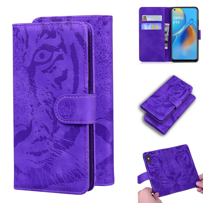Tiger Embossing Pattern Funda de cuero con tapa horizontal con soporte y ranuras para tarjetas y billetera, For OPPO A15 / A15S, For OPPO A55 5G / A54 4G, For OPPO Realme V11 5G, For OPPO A74 4G / F19 4G, For OPPO A92S / Reno4 Z 5G                     ...