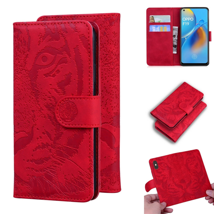 Tiger Embossing Pattern Funda de cuero con tapa horizontal con soporte y ranuras para tarjetas y billetera, For OPPO A15 / A15S, For OPPO A55 5G / A54 4G, For OPPO Realme V11 5G, For OPPO A74 4G / F19 4G, For OPPO A92S / Reno4 Z 5G                     ...