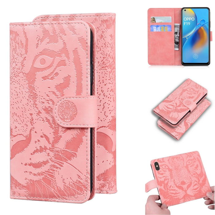 Tiger Embossing Pattern Funda de cuero con tapa horizontal con soporte y ranuras para tarjetas y billetera, For OPPO A15 / A15S, For OPPO A55 5G / A54 4G, For OPPO Realme V11 5G, For OPPO A74 4G / F19 4G, For OPPO A92S / Reno4 Z 5G                     ...