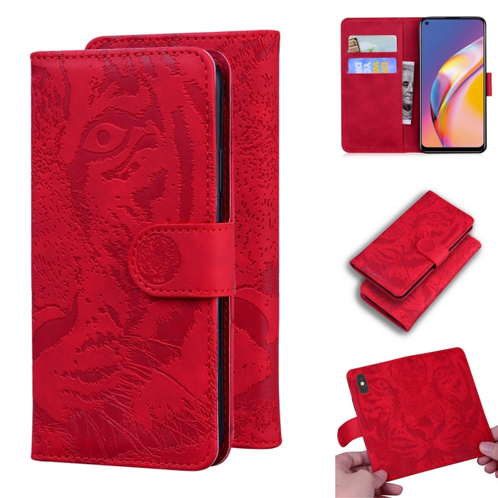 Tiger Embossing Pattern Funda de cuero con tapa horizontal con soporte y ranuras para tarjetas y billetera, For OPPO A15 / A15S, For OPPO A55 5G / A54 4G, For OPPO Realme V11 5G, For OPPO A74 4G / F19 4G, For OPPO A92S / Reno4 Z 5G                     ...