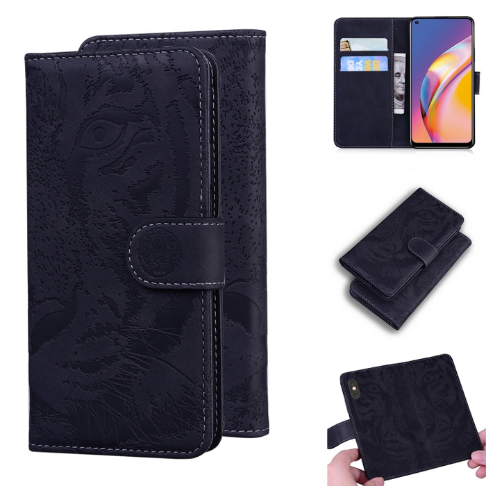 Tiger Embossing Pattern Funda de cuero con tapa horizontal con soporte y ranuras para tarjetas y billetera, For OPPO A15 / A15S, For OPPO A55 5G / A54 4G, For OPPO Realme V11 5G, For OPPO A74 4G / F19 4G, For OPPO A92S / Reno4 Z 5G                     ...