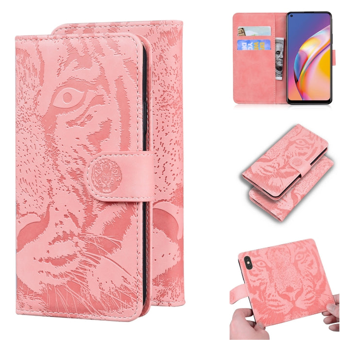 Tiger Embossing Pattern Funda de cuero con tapa horizontal con soporte y ranuras para tarjetas y billetera, For OPPO A15 / A15S, For OPPO A55 5G / A54 4G, For OPPO Realme V11 5G, For OPPO A74 4G / F19 4G, For OPPO A92S / Reno4 Z 5G                     ...