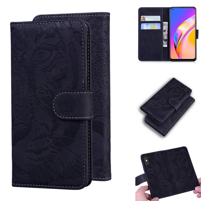 Tiger Embossing Pattern Funda de cuero con tapa horizontal con soporte y ranuras para tarjetas y billetera, For OPPO A15 / A15S, For OPPO A55 5G / A54 4G, For OPPO Realme V11 5G, For OPPO A74 4G / F19 4G, For OPPO A92S / Reno4 Z 5G                     ...