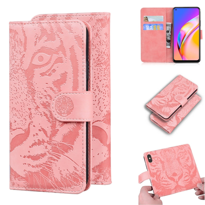 Tiger Embossing Pattern Funda de cuero con tapa horizontal con soporte y ranuras para tarjetas y billetera, For OPPO A15 / A15S, For OPPO A55 5G / A54 4G, For OPPO Realme V11 5G, For OPPO A74 4G / F19 4G, For OPPO A92S / Reno4 Z 5G                     ...