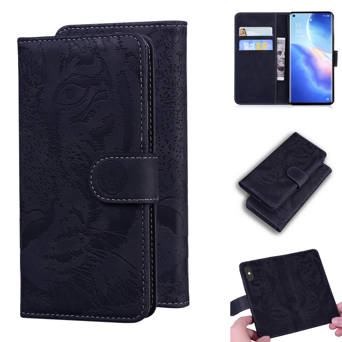 Tiger Embossing Pattern Funda de cuero con tapa horizontal con soporte y ranuras para tarjetas y billetera, For OPPO A15 / A15S, For OPPO A55 5G / A54 4G, For OPPO Realme V11 5G, For OPPO A74 4G / F19 4G, For OPPO A92S / Reno4 Z 5G                     ...