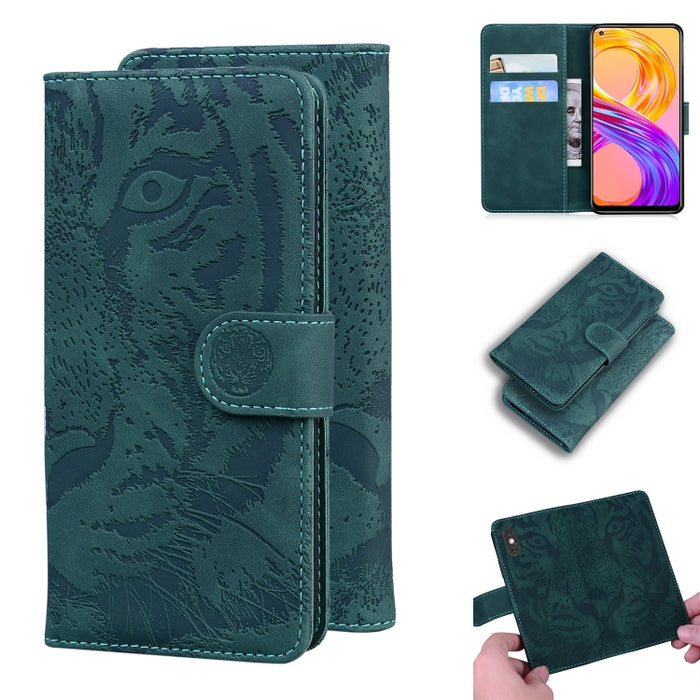 Tiger Embossing Pattern Funda de cuero con tapa horizontal con soporte y ranuras para tarjetas y billetera, For OPPO A15 / A15S, For OPPO A55 5G / A54 4G, For OPPO Realme V11 5G, For OPPO A74 4G / F19 4G, For OPPO A92S / Reno4 Z 5G                     ...