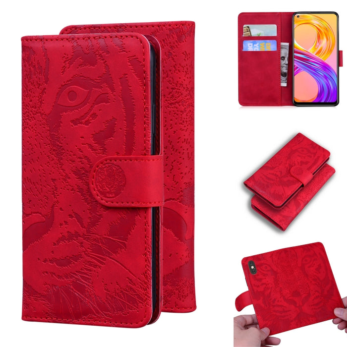Tiger Embossing Pattern Funda de cuero con tapa horizontal con soporte y ranuras para tarjetas y billetera, For OPPO A15 / A15S, For OPPO A55 5G / A54 4G, For OPPO Realme V11 5G, For OPPO A74 4G / F19 4G, For OPPO A92S / Reno4 Z 5G                     ...