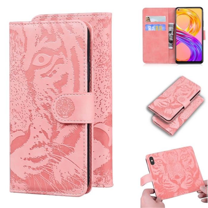 Tiger Embossing Pattern Funda de cuero con tapa horizontal con soporte y ranuras para tarjetas y billetera, For OPPO A15 / A15S, For OPPO A55 5G / A54 4G, For OPPO Realme V11 5G, For OPPO A74 4G / F19 4G, For OPPO A92S / Reno4 Z 5G                     ...
