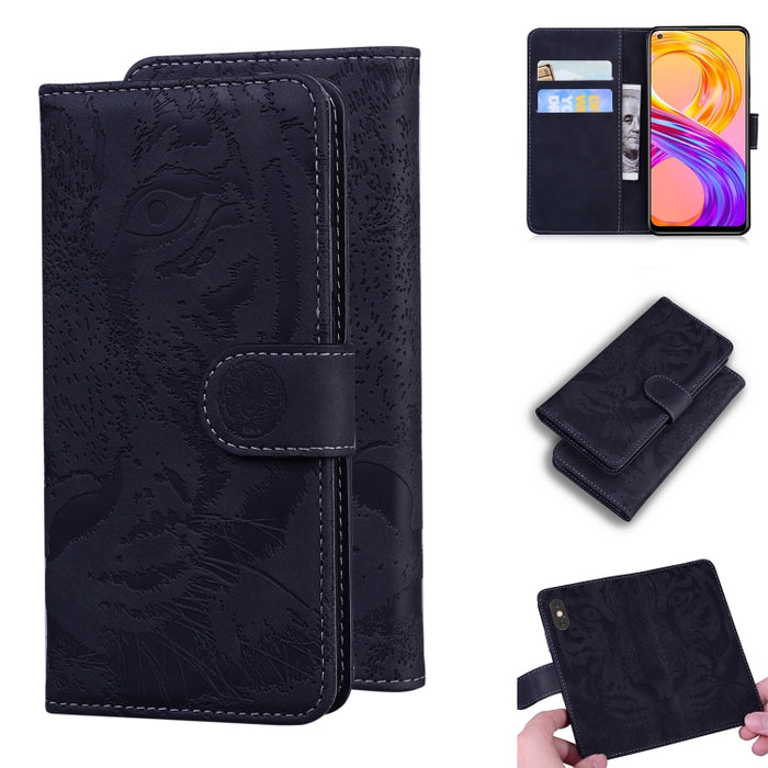 Tiger Embossing Pattern Funda de cuero con tapa horizontal con soporte y ranuras para tarjetas y billetera, For OPPO A15 / A15S, For OPPO A55 5G / A54 4G, For OPPO Realme V11 5G, For OPPO A74 4G / F19 4G, For OPPO A92S / Reno4 Z 5G                     ...