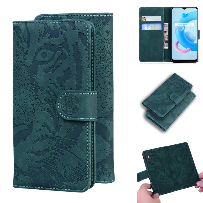 Tiger Embossing Pattern Funda de cuero con tapa horizontal con soporte y ranuras para tarjetas y billetera, For OPPO A15 / A15S, For OPPO A55 5G / A54 4G, For OPPO Realme V11 5G, For OPPO A74 4G / F19 4G, For OPPO A92S / Reno4 Z 5G                     ...