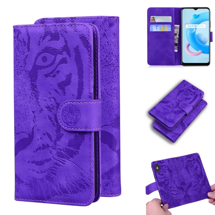 Tiger Embossing Pattern Funda de cuero con tapa horizontal con soporte y ranuras para tarjetas y billetera, For OPPO A15 / A15S, For OPPO A55 5G / A54 4G, For OPPO Realme V11 5G, For OPPO A74 4G / F19 4G, For OPPO A92S / Reno4 Z 5G                     ...