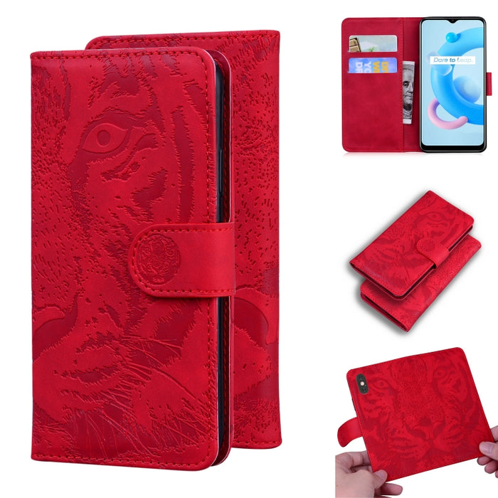 Tiger Embossing Pattern Funda de cuero con tapa horizontal con soporte y ranuras para tarjetas y billetera, For OPPO A15 / A15S, For OPPO A55 5G / A54 4G, For OPPO Realme V11 5G, For OPPO A74 4G / F19 4G, For OPPO A92S / Reno4 Z 5G                     ...