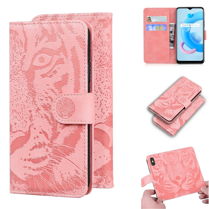 Tiger Embossing Pattern Funda de cuero con tapa horizontal con soporte y ranuras para tarjetas y billetera, For OPPO A15 / A15S, For OPPO A55 5G / A54 4G, For OPPO Realme V11 5G, For OPPO A74 4G / F19 4G, For OPPO A92S / Reno4 Z 5G                     ...