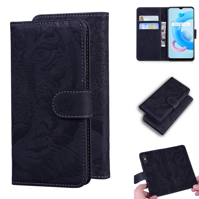 Tiger Embossing Pattern Funda de cuero con tapa horizontal con soporte y ranuras para tarjetas y billetera, For OPPO A15 / A15S, For OPPO A55 5G / A54 4G, For OPPO Realme V11 5G, For OPPO A74 4G / F19 4G, For OPPO A92S / Reno4 Z 5G                     ...