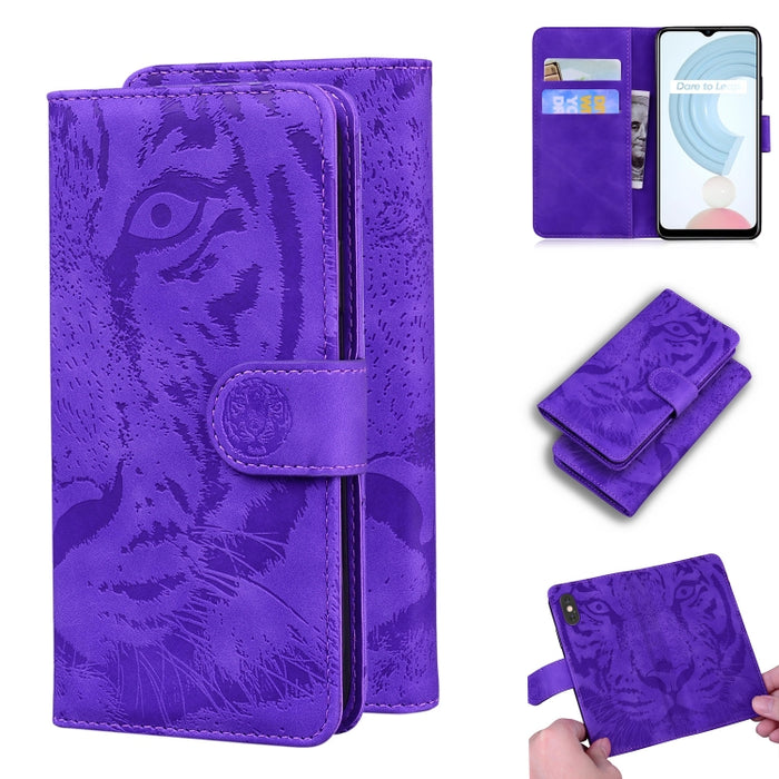 Tiger Embossing Pattern Funda de cuero con tapa horizontal con soporte y ranuras para tarjetas y billetera, For OPPO A15 / A15S, For OPPO A55 5G / A54 4G, For OPPO Realme V11 5G, For OPPO A74 4G / F19 4G, For OPPO A92S / Reno4 Z 5G                     ...