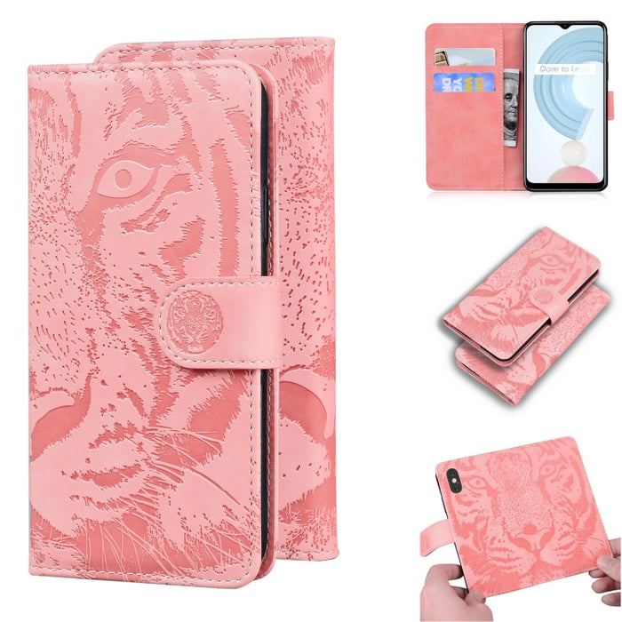 Tiger Embossing Pattern Funda de cuero con tapa horizontal con soporte y ranuras para tarjetas y billetera, For OPPO A15 / A15S, For OPPO A55 5G / A54 4G, For OPPO Realme V11 5G, For OPPO A74 4G / F19 4G, For OPPO A92S / Reno4 Z 5G                     ...