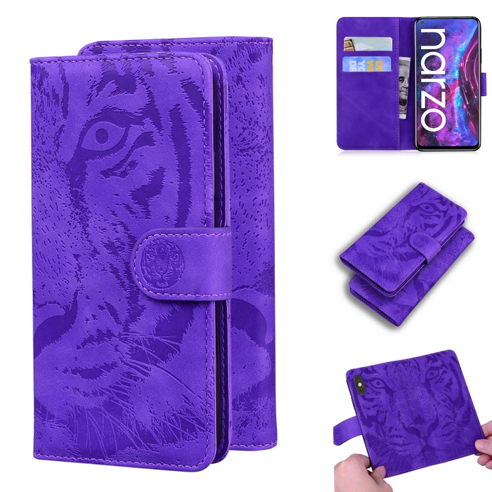 Tiger Embossing Pattern Funda de cuero con tapa horizontal con soporte y ranuras para tarjetas y billetera, For OPPO A15 / A15S, For OPPO A55 5G / A54 4G, For OPPO Realme V11 5G, For OPPO A74 4G / F19 4G, For OPPO A92S / Reno4 Z 5G                     ...