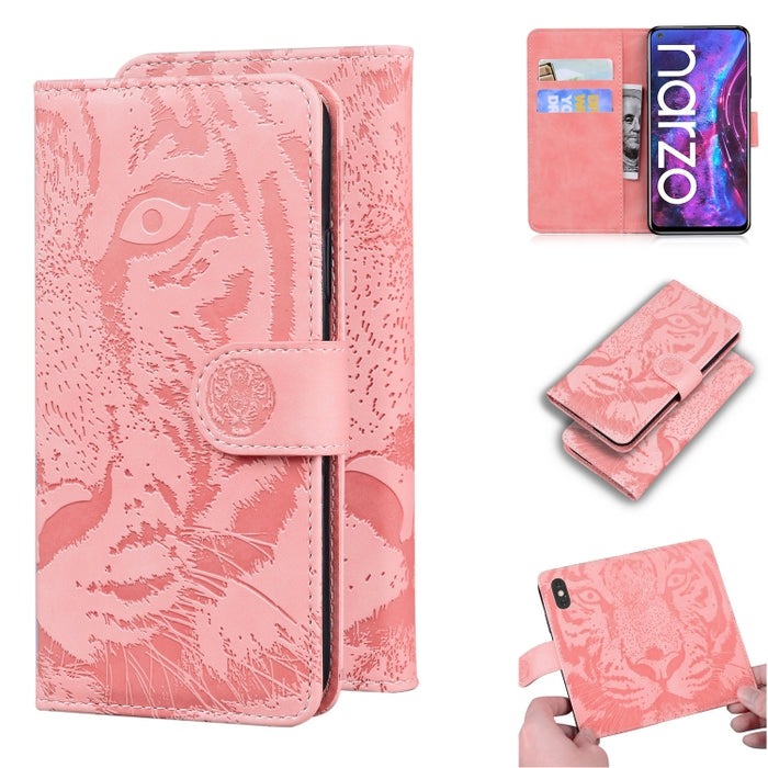 Tiger Embossing Pattern Funda de cuero con tapa horizontal con soporte y ranuras para tarjetas y billetera, For OPPO A15 / A15S, For OPPO A55 5G / A54 4G, For OPPO Realme V11 5G, For OPPO A74 4G / F19 4G, For OPPO A92S / Reno4 Z 5G                     ...