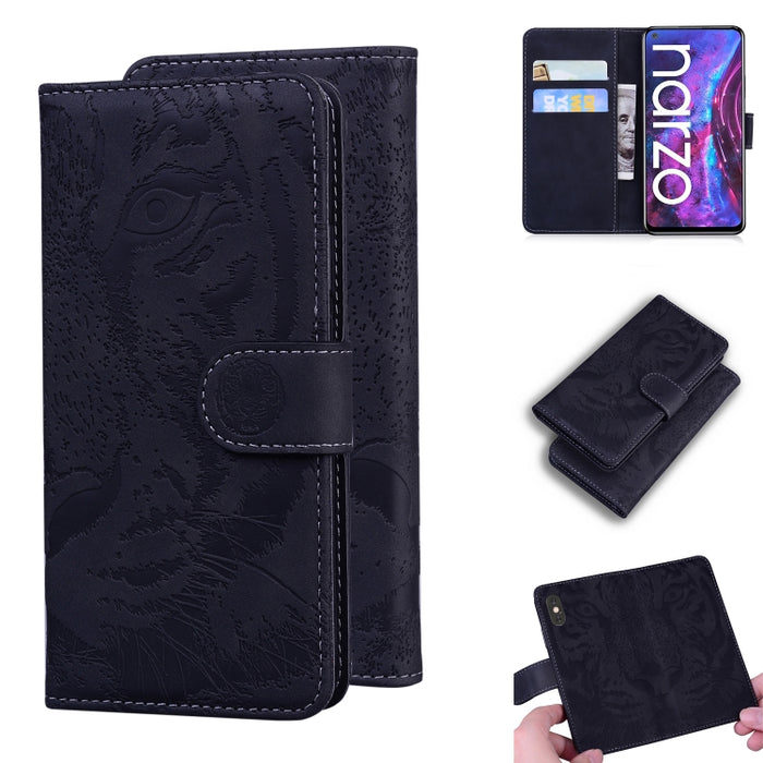 Tiger Embossing Pattern Funda de cuero con tapa horizontal con soporte y ranuras para tarjetas y billetera, For OPPO A15 / A15S, For OPPO A55 5G / A54 4G, For OPPO Realme V11 5G, For OPPO A74 4G / F19 4G, For OPPO A92S / Reno4 Z 5G                     ...
