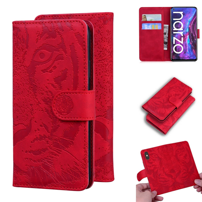 Tiger Embossing Pattern Funda de cuero con tapa horizontal con soporte y ranuras para tarjetas y billetera, For OPPO A15 / A15S, For OPPO A55 5G / A54 4G, For OPPO Realme V11 5G, For OPPO A74 4G / F19 4G, For OPPO A92S / Reno4 Z 5G                     ...