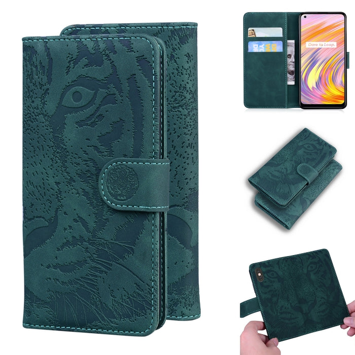 Tiger Embossing Pattern Funda de cuero con tapa horizontal con soporte y ranuras para tarjetas y billetera, For OPPO A15 / A15S, For OPPO A55 5G / A54 4G, For OPPO Realme V11 5G, For OPPO A74 4G / F19 4G, For OPPO A92S / Reno4 Z 5G                     ...