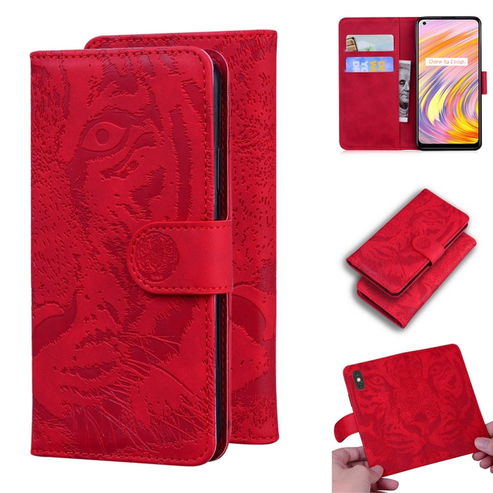Tiger Embossing Pattern Funda de cuero con tapa horizontal con soporte y ranuras para tarjetas y billetera, For OPPO A15 / A15S, For OPPO A55 5G / A54 4G, For OPPO Realme V11 5G, For OPPO A74 4G / F19 4G, For OPPO A92S / Reno4 Z 5G                     ...