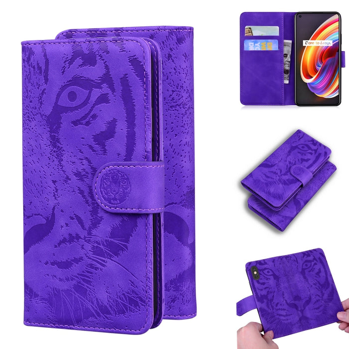 Tiger Embossing Pattern Funda de cuero con tapa horizontal con soporte y ranuras para tarjetas y billetera, For OPPO Realme X7 Pro 5G, For OPPO Reno 5 4G / Reno 5 5G, For OPPO Reno5 K / Find X3 Lite, For OPPO Reno5 Pro 5G                               ...
