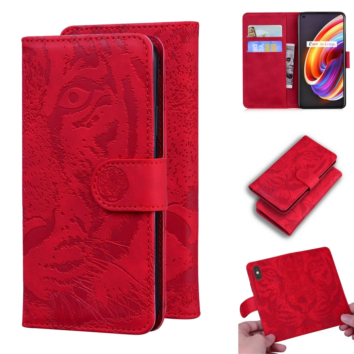 Tiger Embossing Pattern Funda de cuero con tapa horizontal con soporte y ranuras para tarjetas y billetera, For OPPO Realme X7 Pro 5G, For OPPO Reno 5 4G / Reno 5 5G, For OPPO Reno5 K / Find X3 Lite, For OPPO Reno5 Pro 5G                               ...