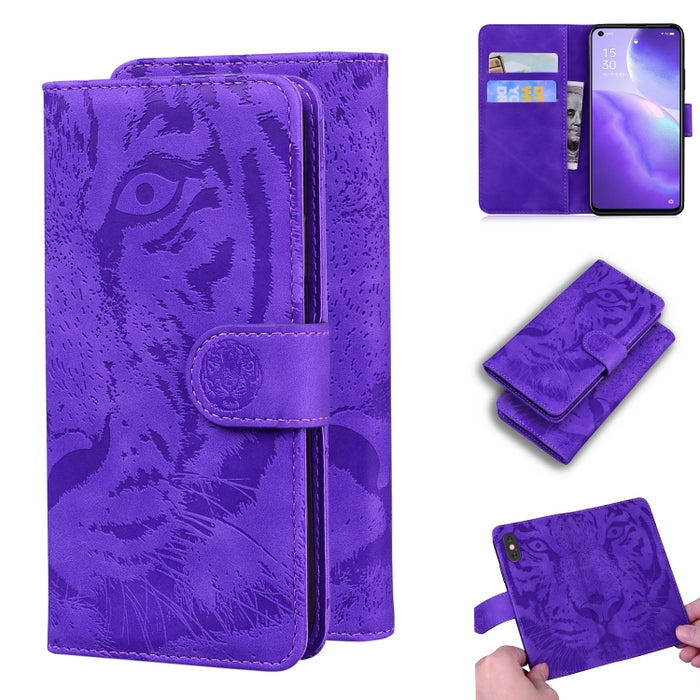 Tiger Embossing Pattern Funda de cuero con tapa horizontal con soporte y ranuras para tarjetas y billetera, For OPPO Realme X7 Pro 5G, For OPPO Reno 5 4G / Reno 5 5G, For OPPO Reno5 K / Find X3 Lite, For OPPO Reno5 Pro 5G                               ...