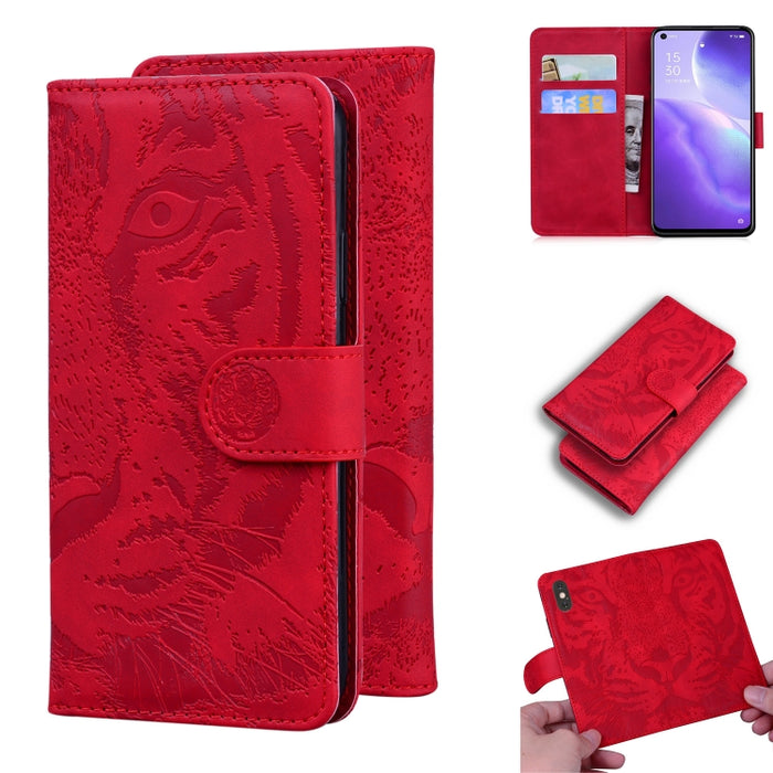 Tiger Embossing Pattern Funda de cuero con tapa horizontal con soporte y ranuras para tarjetas y billetera, For OPPO Realme X7 Pro 5G, For OPPO Reno 5 4G / Reno 5 5G, For OPPO Reno5 K / Find X3 Lite, For OPPO Reno5 Pro 5G                               ...