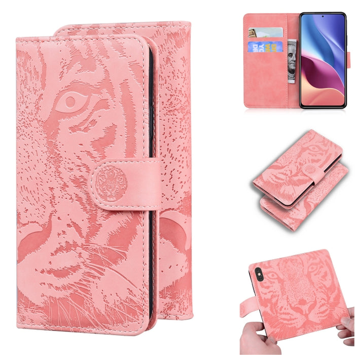 Tiger Embossing Pattern Funda de cuero con tapa horizontal con soporte y ranuras para tarjetas y billetera, For OPPO Realme X7 Pro 5G, For OPPO Reno 5 4G / Reno 5 5G, For OPPO Reno5 K / Find X3 Lite, For OPPO Reno5 Pro 5G                               ...