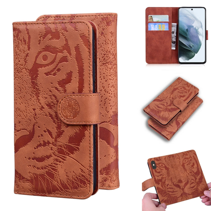 Tiger Embossing Pattern Funda de cuero con tapa horizontal con soporte y ranuras para tarjetas y billetera, For OPPO Realme X7 Pro 5G, For OPPO Reno 5 4G / Reno 5 5G, For OPPO Reno5 K / Find X3 Lite, For OPPO Reno5 Pro 5G                               ...