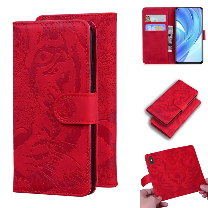Tiger Embossing Pattern Funda de cuero con tapa horizontal con soporte y ranuras para tarjetas y billetera, For OPPO Realme X7 Pro 5G, For OPPO Reno 5 4G / Reno 5 5G, For OPPO Reno5 K / Find X3 Lite, For OPPO Reno5 Pro 5G                               ...