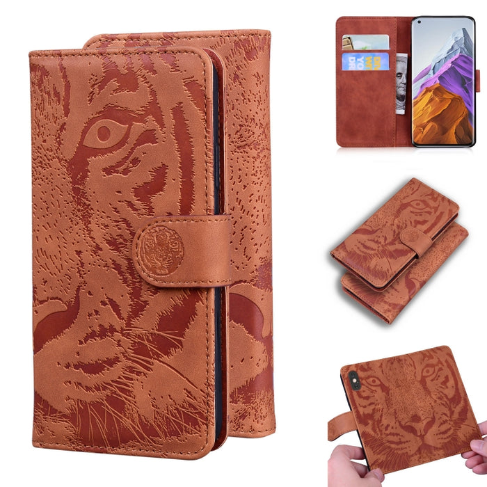 Tiger Embossing Pattern Funda de cuero con tapa horizontal con soporte y ranuras para tarjetas y billetera, For OPPO Realme X7 Pro 5G, For OPPO Reno 5 4G / Reno 5 5G, For OPPO Reno5 K / Find X3 Lite, For OPPO Reno5 Pro 5G                               ...