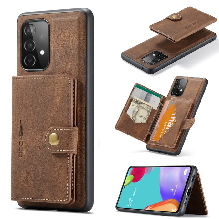 JEEHOOD Estuche protector desmontable magnético retro con billetera y ranura para tarjeta y soporte, For Samsung Galaxy A32 5G, For Samsung Galaxy S20 FE, For Samsung Galaxy S20, For Samsung Galaxy S20+, For Samsung Galaxy S20 Ultra 5G                 ...