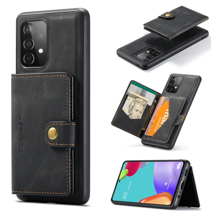 JEEHOOD Estuche protector desmontable magnético retro con billetera y ranura para tarjeta y soporte, For Samsung Galaxy A32 5G, For Samsung Galaxy S20 FE, For Samsung Galaxy S20, For Samsung Galaxy S20+, For Samsung Galaxy S20 Ultra 5G                 ...
