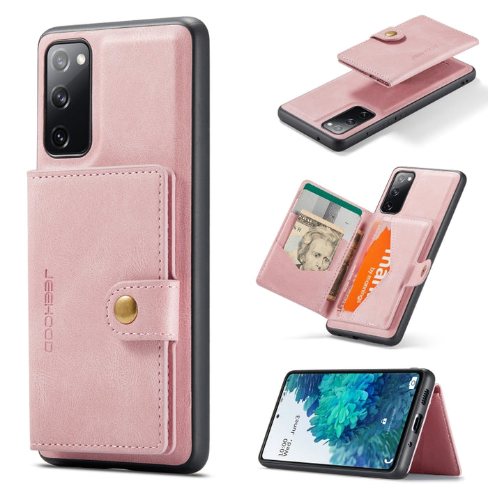 JEEHOOD Estuche protector desmontable magnético retro con billetera y ranura para tarjeta y soporte, For Samsung Galaxy A32 5G, For Samsung Galaxy S20 FE, For Samsung Galaxy S20, For Samsung Galaxy S20+, For Samsung Galaxy S20 Ultra 5G                 ...