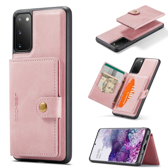 JEEHOOD Estuche protector desmontable magnético retro con billetera y ranura para tarjeta y soporte, For Samsung Galaxy A32 5G, For Samsung Galaxy S20 FE, For Samsung Galaxy S20, For Samsung Galaxy S20+, For Samsung Galaxy S20 Ultra 5G                 ...