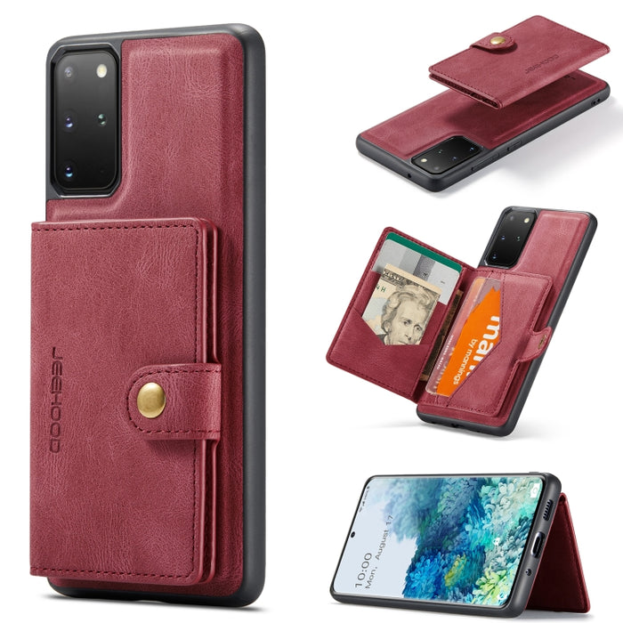 JEEHOOD Estuche protector desmontable magnético retro con billetera y ranura para tarjeta y soporte, For Samsung Galaxy A32 5G, For Samsung Galaxy S20 FE, For Samsung Galaxy S20, For Samsung Galaxy S20+, For Samsung Galaxy S20 Ultra 5G                 ...