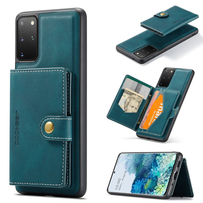 JEEHOOD Estuche protector desmontable magnético retro con billetera y ranura para tarjeta y soporte, For Samsung Galaxy A32 5G, For Samsung Galaxy S20 FE, For Samsung Galaxy S20, For Samsung Galaxy S20+, For Samsung Galaxy S20 Ultra 5G                 ...