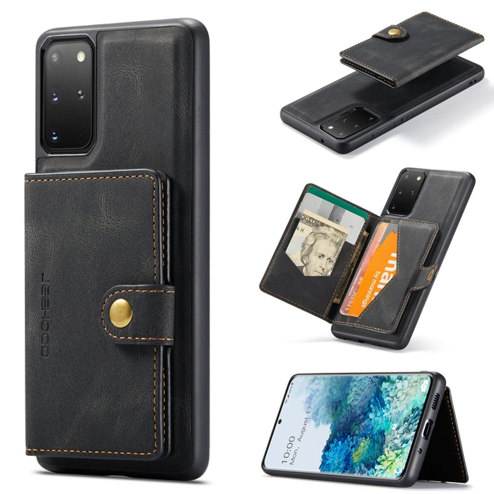 JEEHOOD Estuche protector desmontable magnético retro con billetera y ranura para tarjeta y soporte, For Samsung Galaxy A32 5G, For Samsung Galaxy S20 FE, For Samsung Galaxy S20, For Samsung Galaxy S20+, For Samsung Galaxy S20 Ultra 5G                 ...