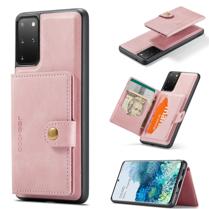 JEEHOOD Estuche protector desmontable magnético retro con billetera y ranura para tarjeta y soporte, For Samsung Galaxy A32 5G, For Samsung Galaxy S20 FE, For Samsung Galaxy S20, For Samsung Galaxy S20+, For Samsung Galaxy S20 Ultra 5G                 ...