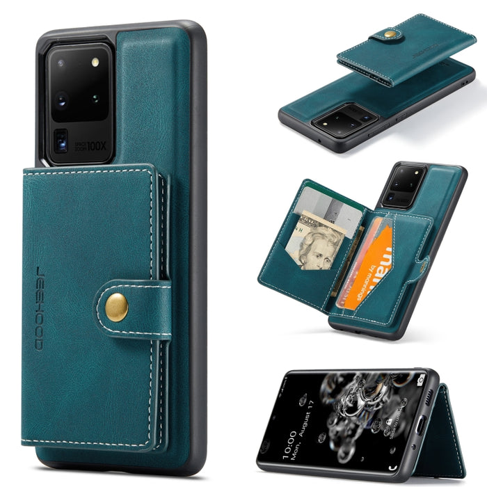 JEEHOOD Estuche protector desmontable magnético retro con billetera y ranura para tarjeta y soporte, For Samsung Galaxy A32 5G, For Samsung Galaxy S20 FE, For Samsung Galaxy S20, For Samsung Galaxy S20+, For Samsung Galaxy S20 Ultra 5G                 ...