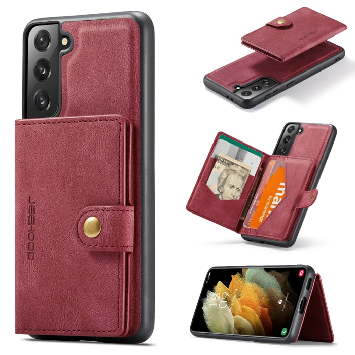 JEEHOOD Estuche protector desmontable magnético retro con billetera y ranura para tarjeta y soporte, For Samsung Galaxy A32 5G, For Samsung Galaxy S20 FE, For Samsung Galaxy S20, For Samsung Galaxy S20+, For Samsung Galaxy S20 Ultra 5G                 ...