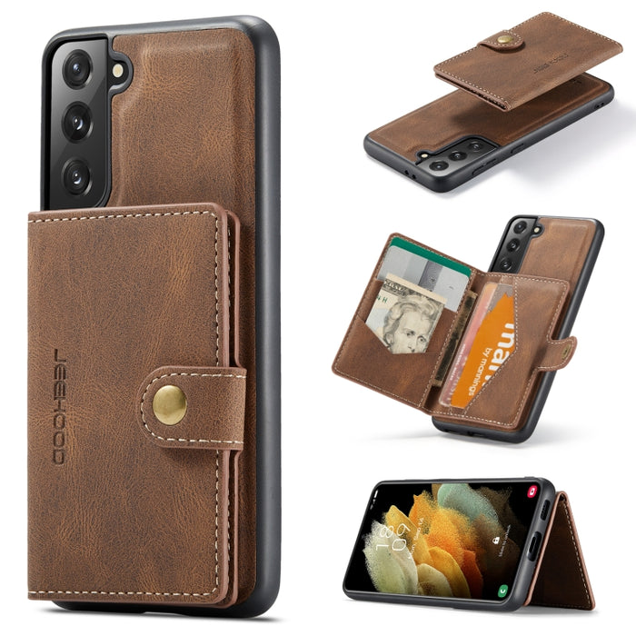 JEEHOOD Estuche protector desmontable magnético retro con billetera y ranura para tarjeta y soporte, For Samsung Galaxy A32 5G, For Samsung Galaxy S20 FE, For Samsung Galaxy S20, For Samsung Galaxy S20+, For Samsung Galaxy S20 Ultra 5G                 ...